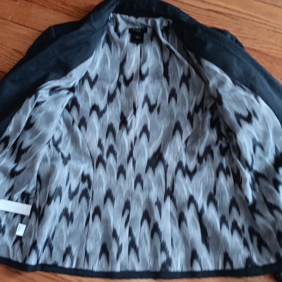 Ann Taylor Petites Classic Gray Lightweight Wool-Blend Blazer ■ Size 0P - Picture 5 of 10